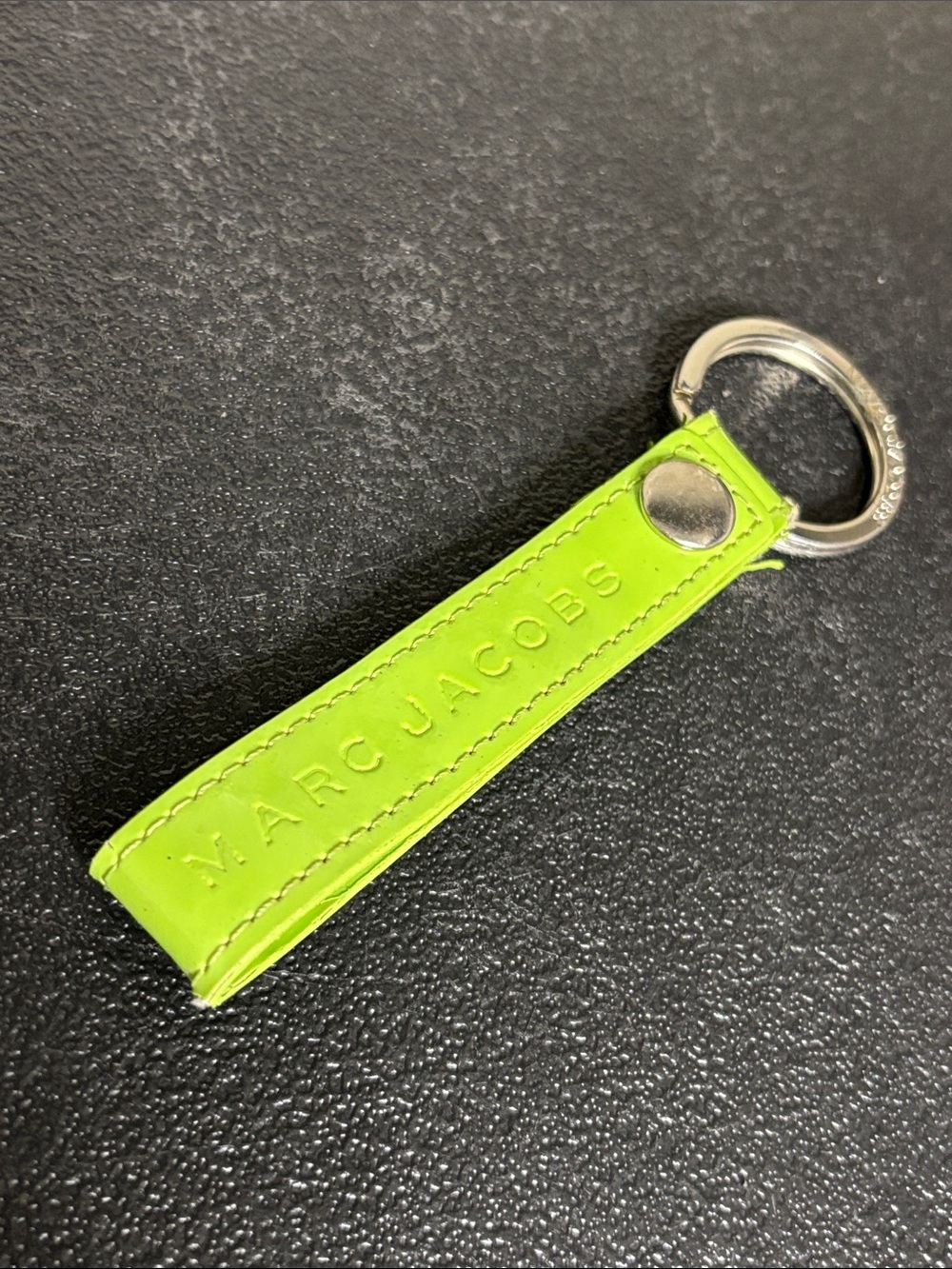 Marc Jacobs Lime Green Leather Key Ring